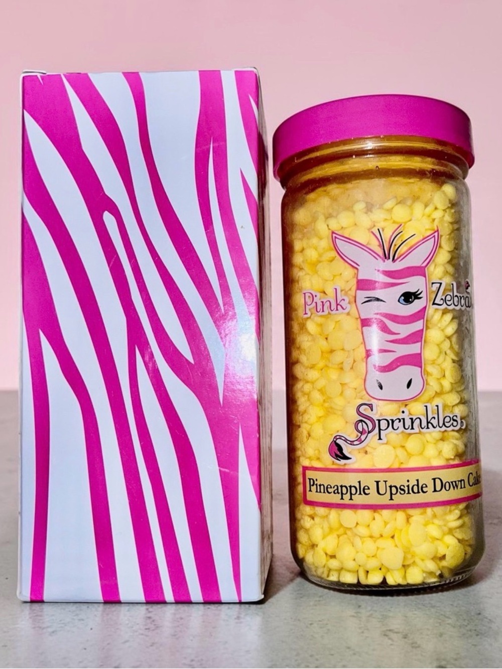 Pink Zebra Soy Wax Sprinkles ~ PINEAPPLE UPSIDE DOWN CAKE~ 3.75oz NEW